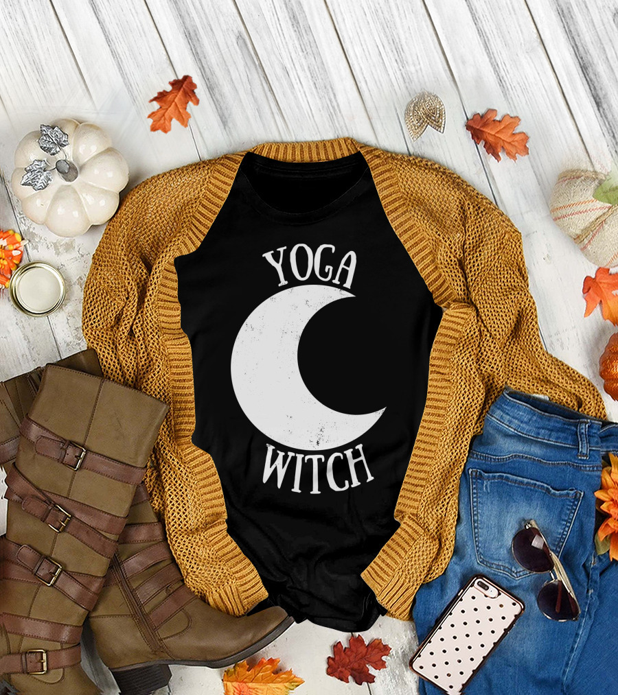 Yoga Witch Crescent Moon T-Shirt
