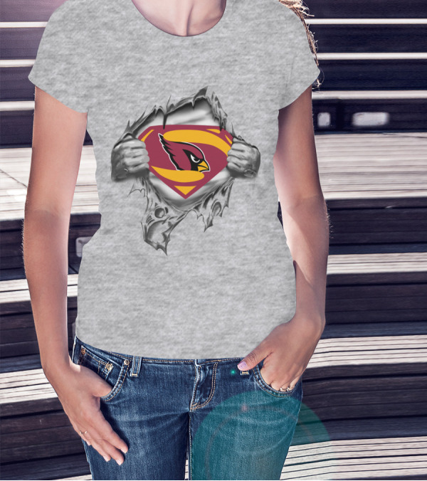 Cardinals Superhero Emblem With Superman Chest T-Shirt