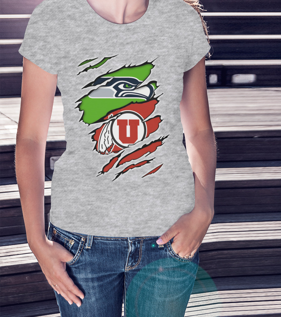 Seahawks Utes Hybrid Claw T-Shirt