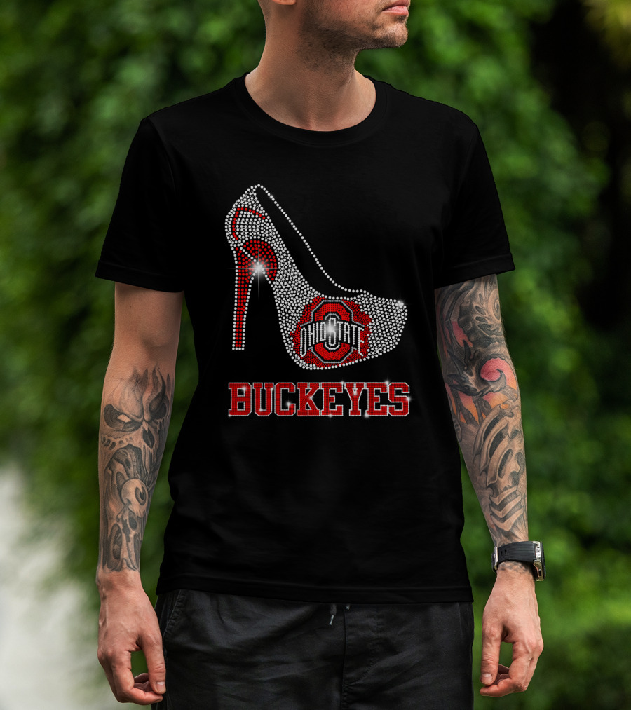 Ohio State Buckeyes Rhinestone High Heel T-Shirt