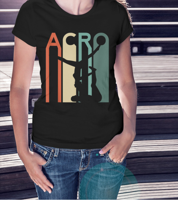 Acro Yoga Vintage Yoga Couple Hot Retro T-Shirt