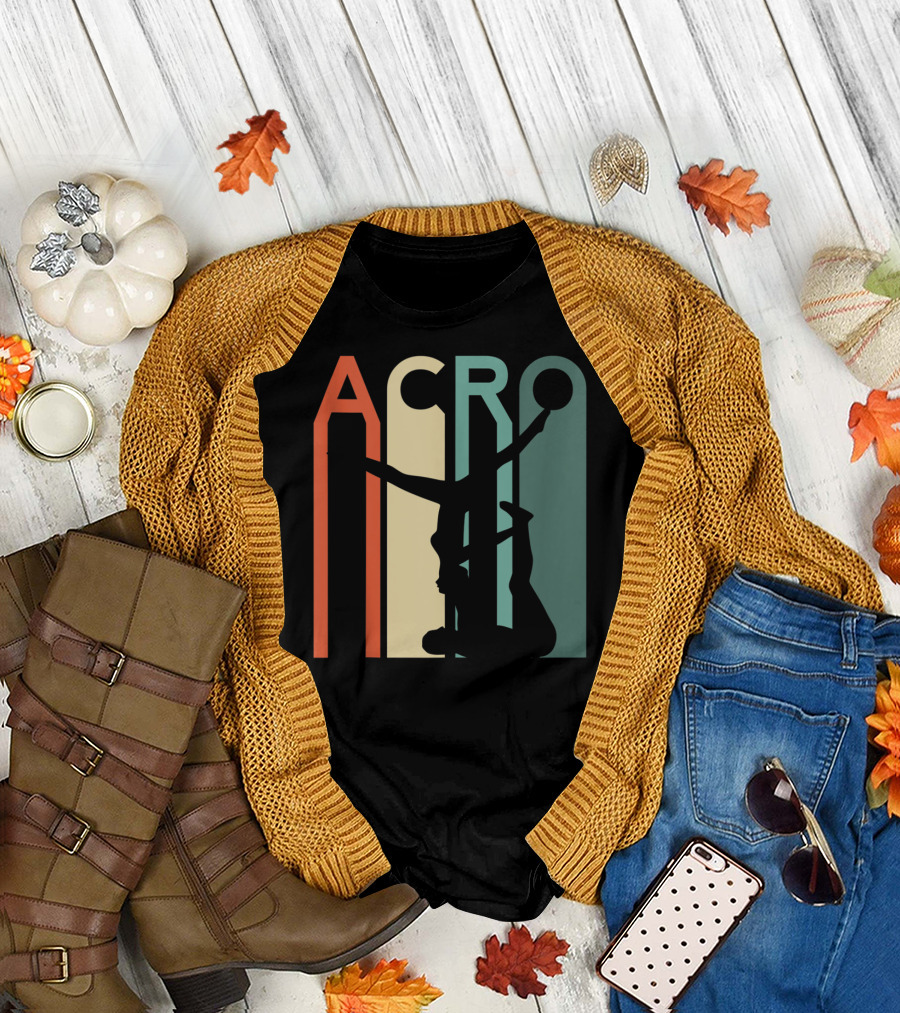 Acro Yoga Vintage Yoga Couple Hot Retro T-Shirt