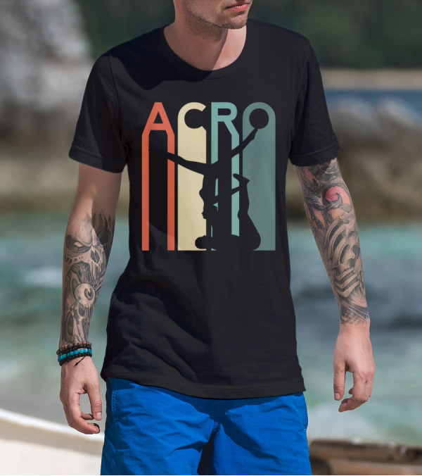 Acro Yoga Vintage Yoga Couple Hot Retro T-Shirt