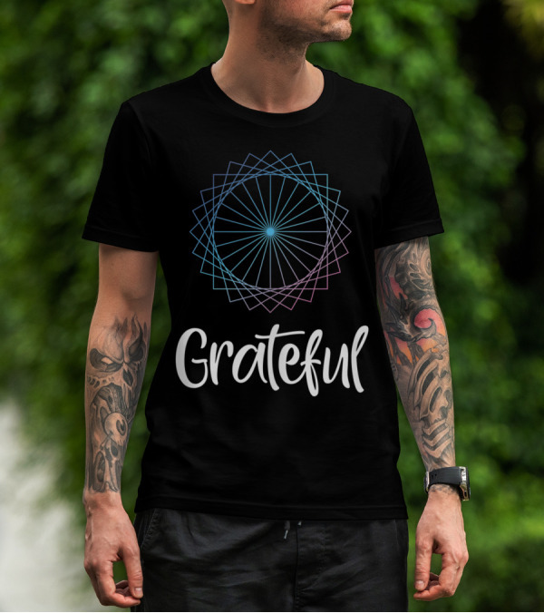 Grateful Mandala Gratitude Spirituality Meditation T-Shirt