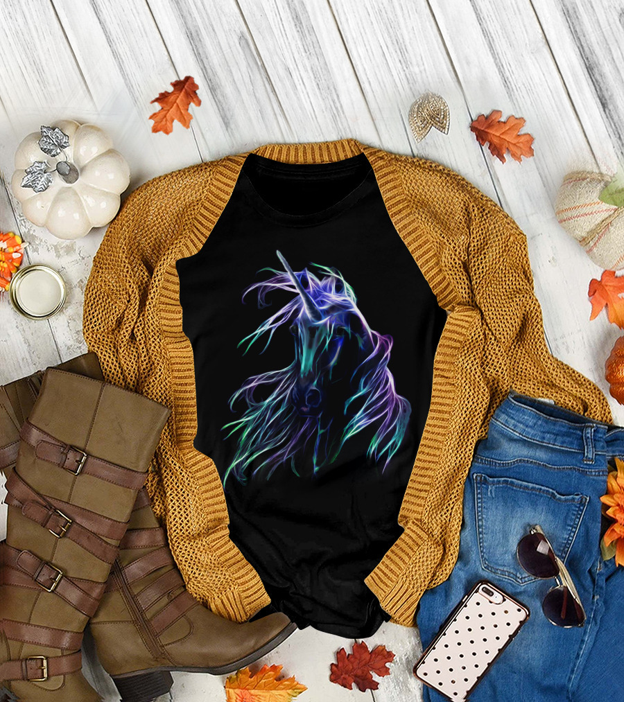 Unicorn in My Heart Neon Fantasy T-Shirt