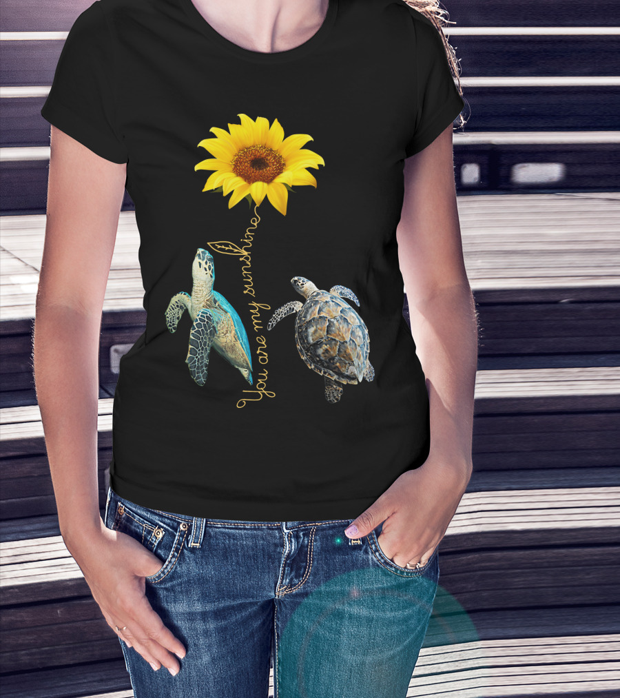 You Are My Sunshine Turtle Sunflower T-Shirt
