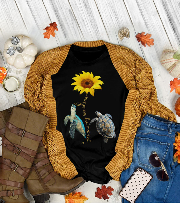 You Are My Sunshine Turtle Sunflower T-Shirt