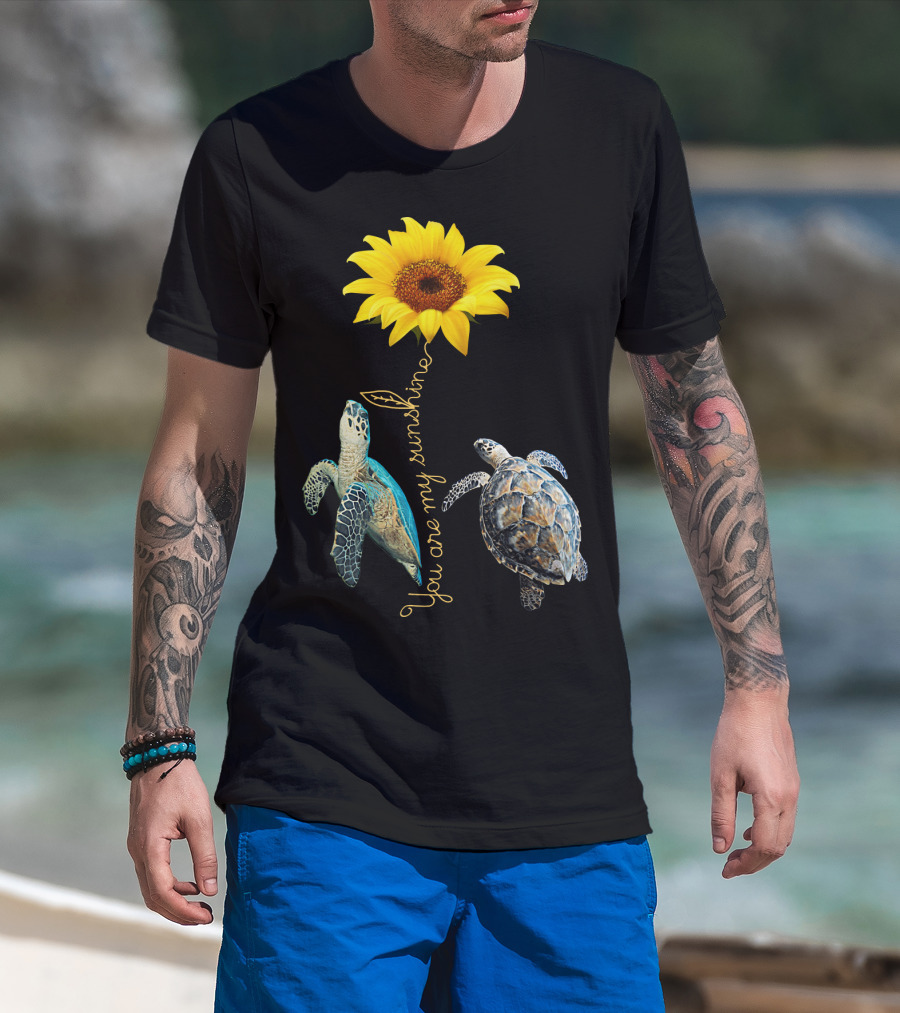 You Are My Sunshine Turtle Sunflower T-Shirt
