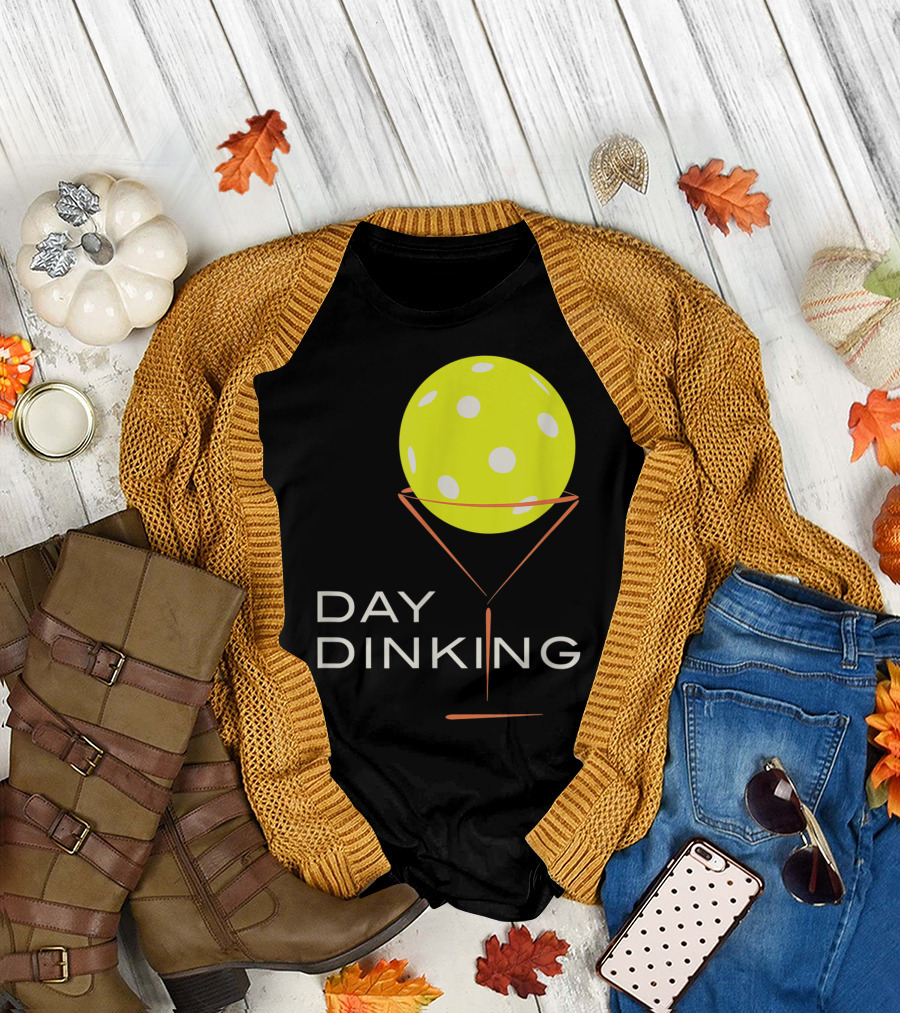 Day Dinking Funny Pickleball Martini T-Shirt