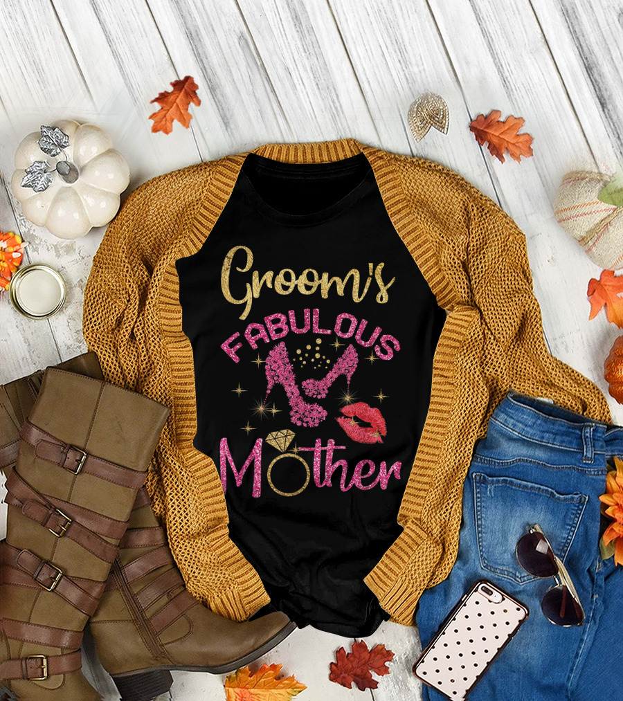 Groom's Fabulous Mother High Heels Lips Ring T-Shirt