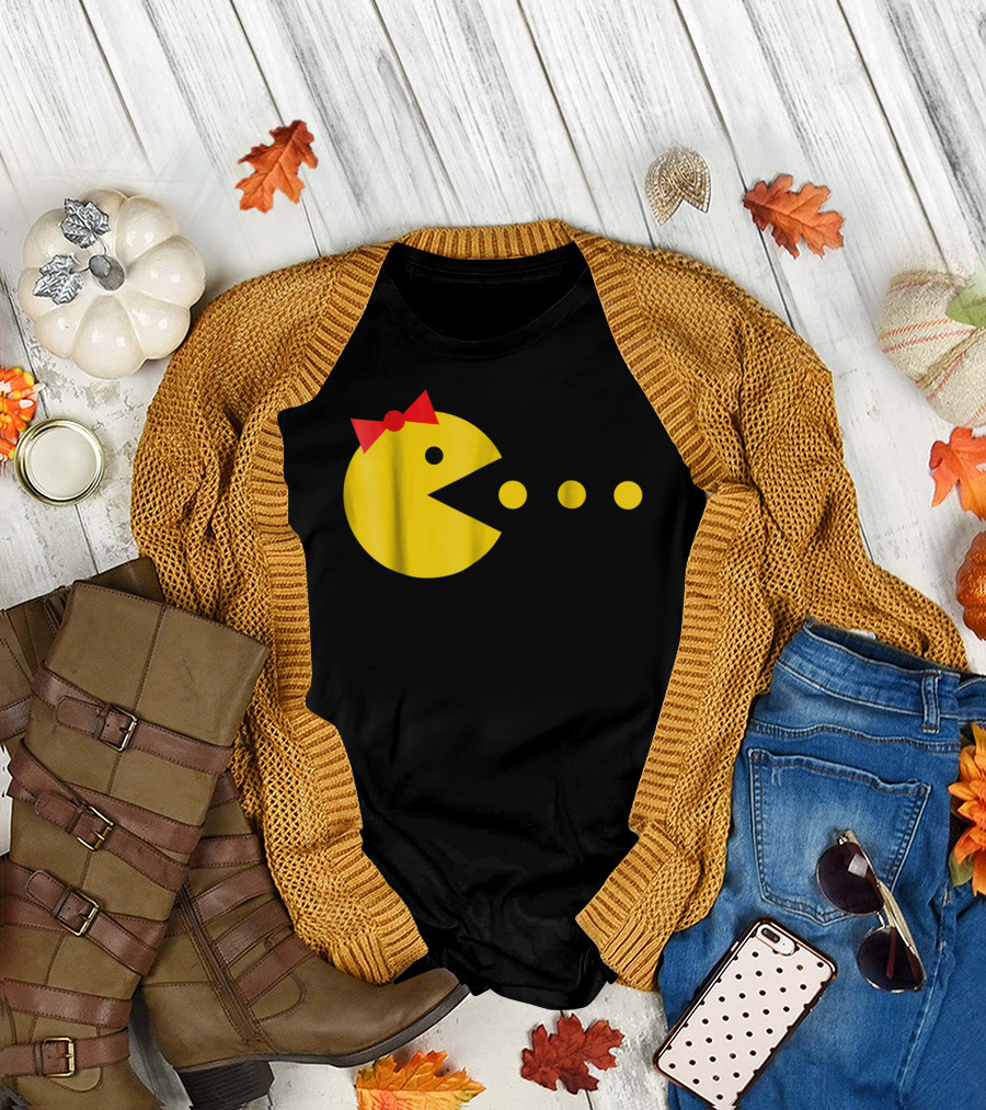 Pac-Man Inspired Best Halloween Costume For Girl Women Video T-Shirt