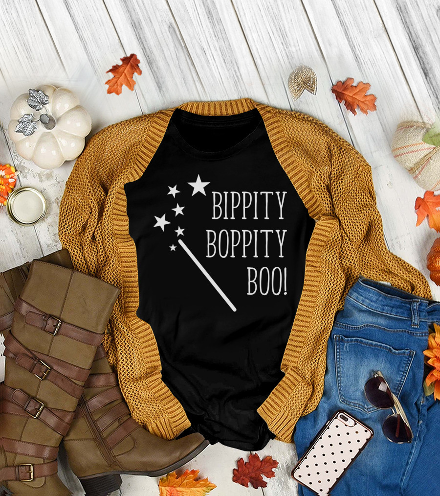 Bippity Boppity Boo Magic Word Wand Stars T-Shirt