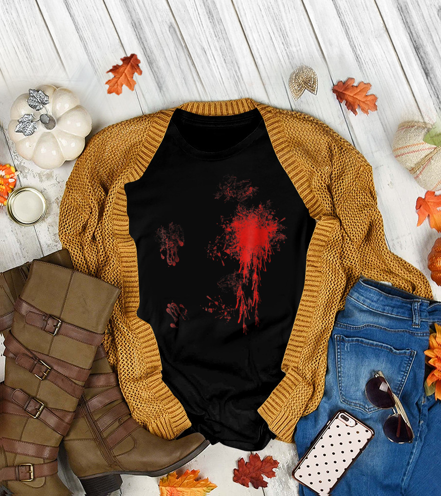 Blood Splatter Pattern Dark Bloody Drip T-Shirt