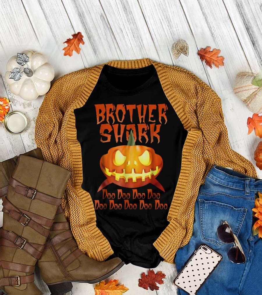 Brother Shark Doo Doo Doo Halloween Pumpkin T-Shirt