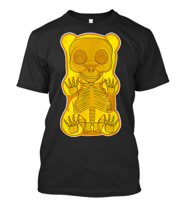 Classic Yellow Gummy Bear Skeleton Anatomy T-Shirt