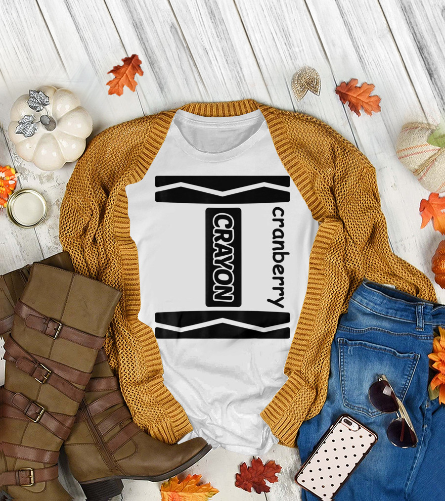 Cranberry Crayon Halloween Couple Group Costume T-Shirt