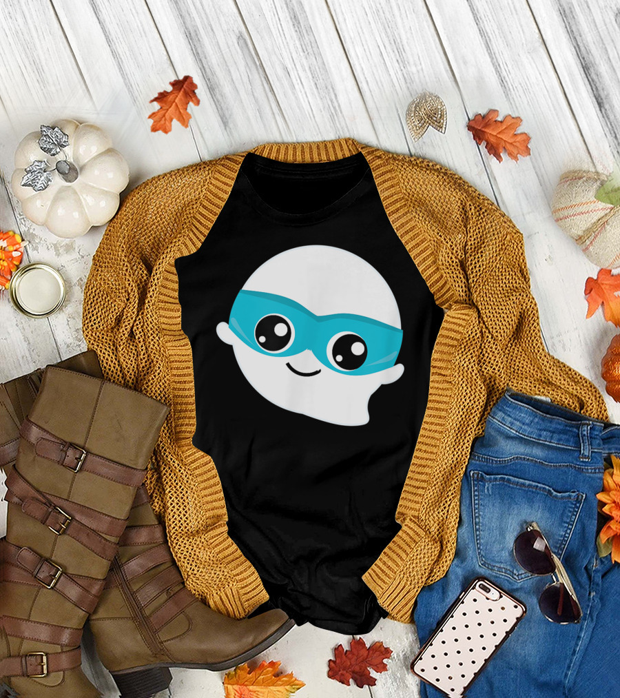Cute Halloween Kids Ninja Ghost Boy Girl Masked T-Shirt