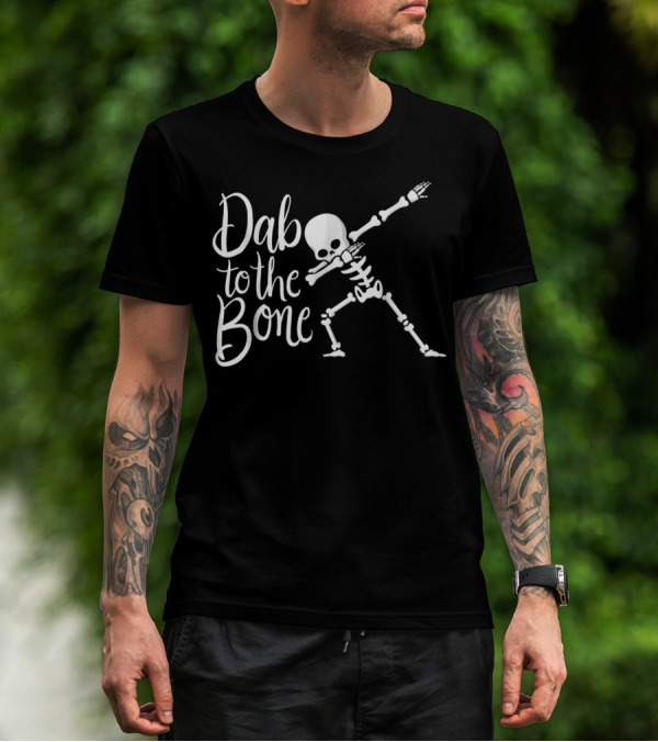 Dab To The Bone Funny Spooky Halloween Skeleton Dabbing T-Shirt