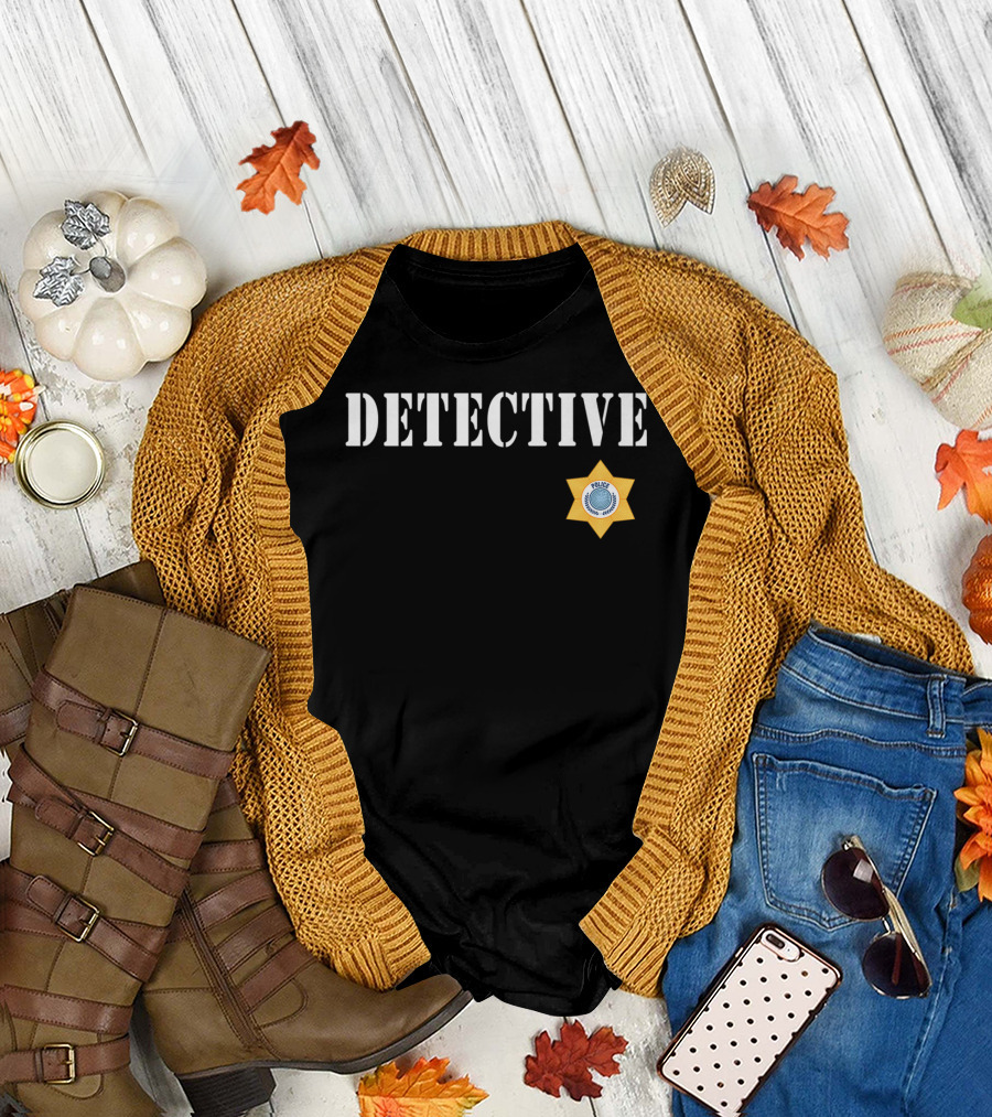 Detective Police Badge Halloween Costume T-Shirt