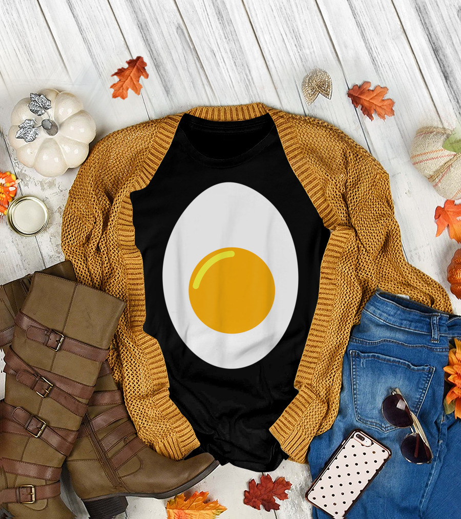 Deviled Egg Costume Add Devil Horns And Tail Funny Halloween T-Shirt