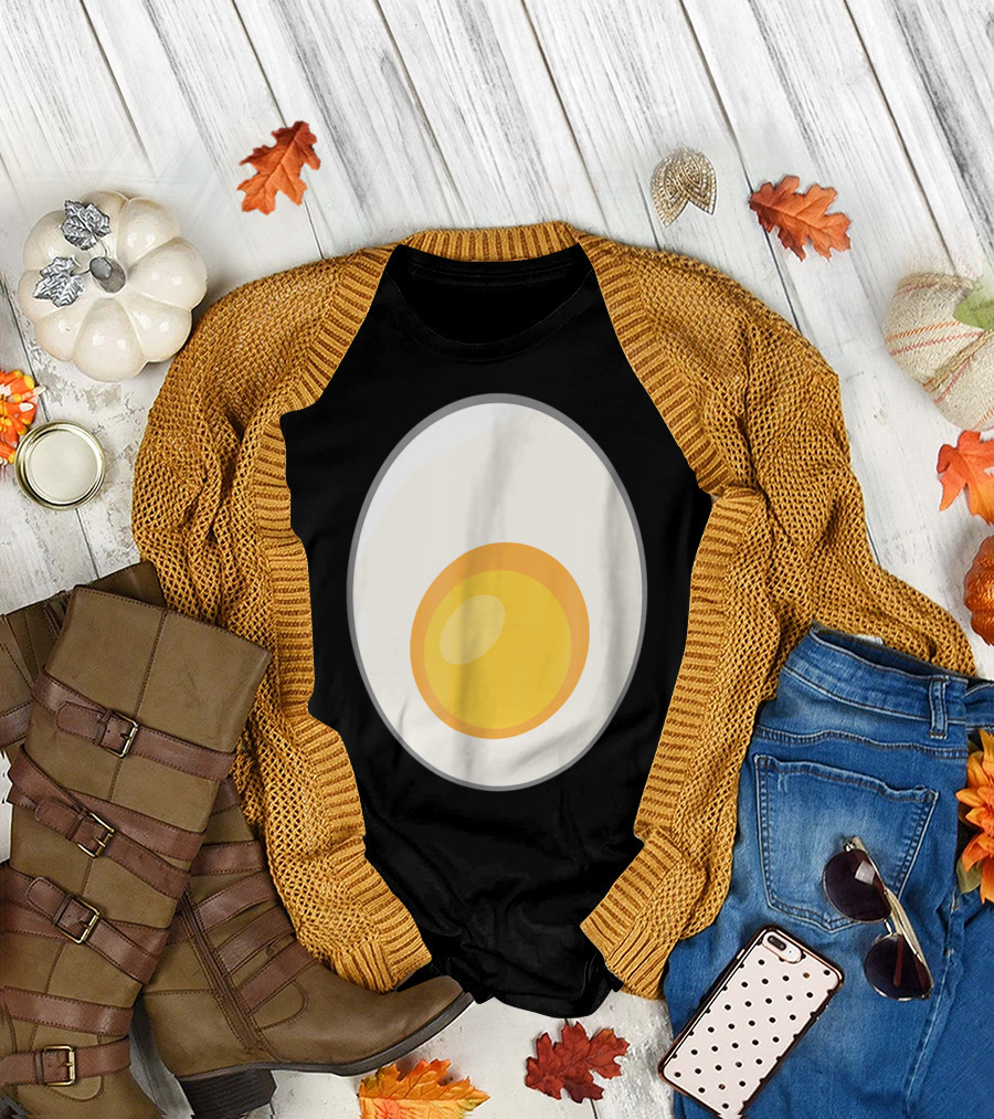 Egg Costume Funny Halloween Devil Yolk T-Shirt
