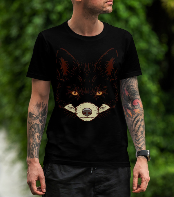 Fox Face Halloween Easy Animal Costume T-Shirt