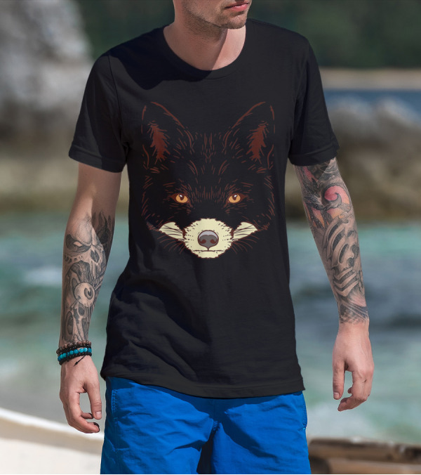 Fox Face Halloween Easy Animal Costume T-Shirt
