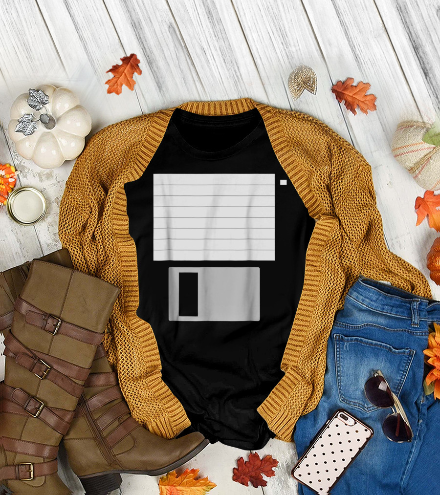 Floppy Disk Notebook Paper Optical Illusion Joke T-Shirt