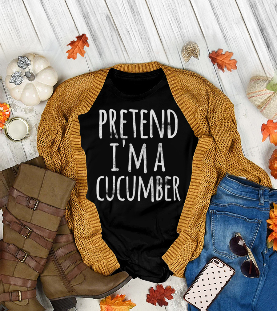 Funny Lazy Halloween Pretend I'm A Cucumber T-Shirt