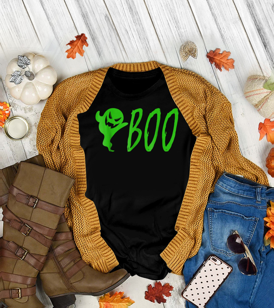 Funny Spooky Ghost Boo Halloween Holiday Trick T-Shirt