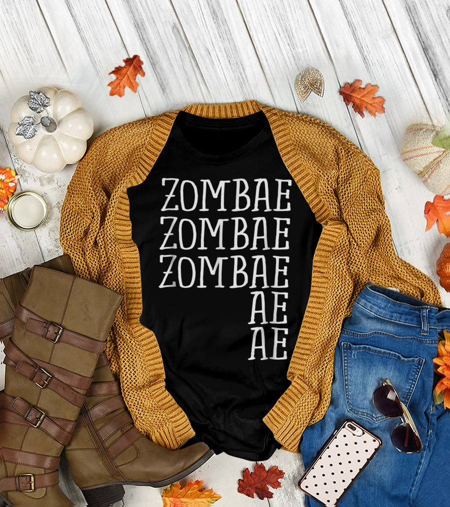 Zombae Repeated Funny Zombies Zombae Halloween Costume T-Shirt