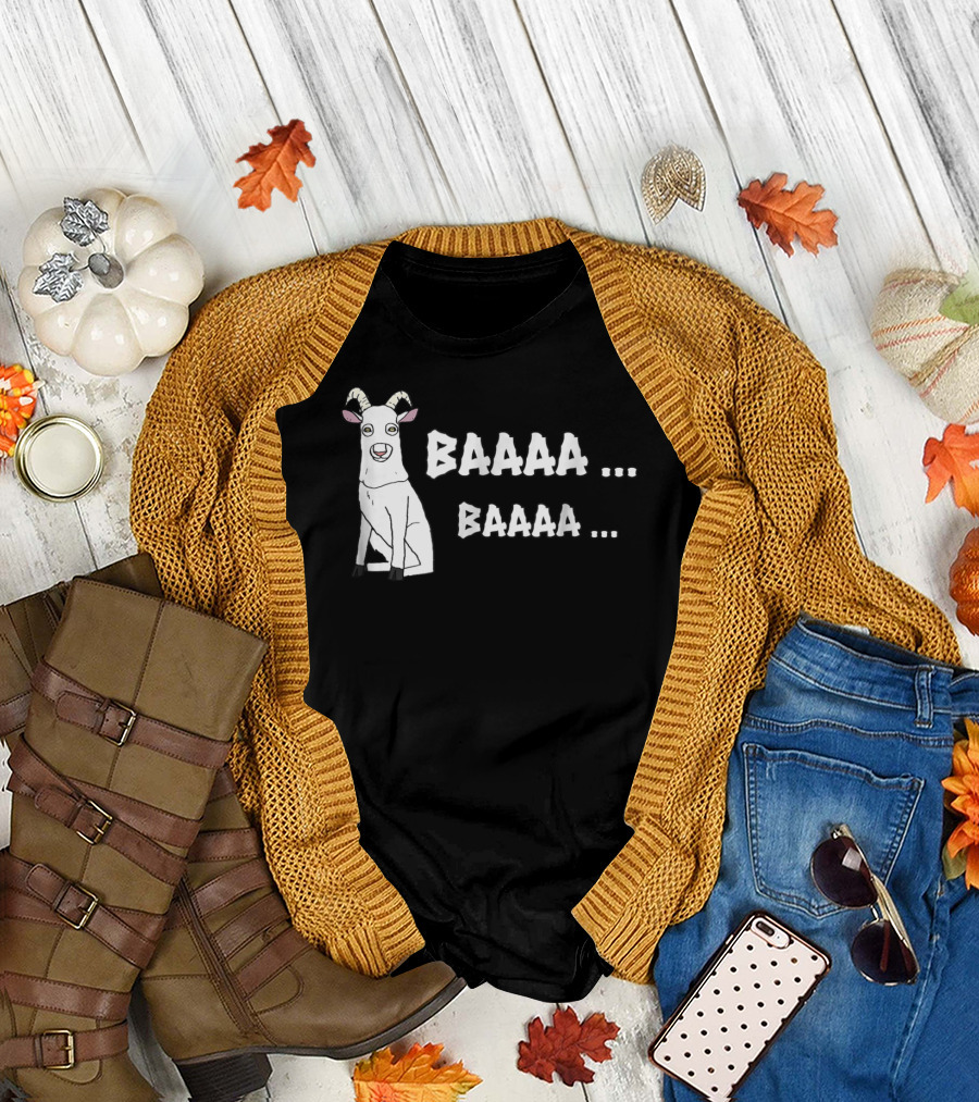 Goat Scary Ghost Baaaa Halloween Baaaa Pe T-Shirt