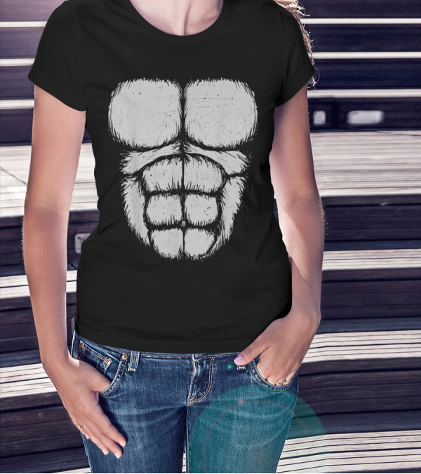 Gorilla Muscles Funny Animal Halloween T-Shirt