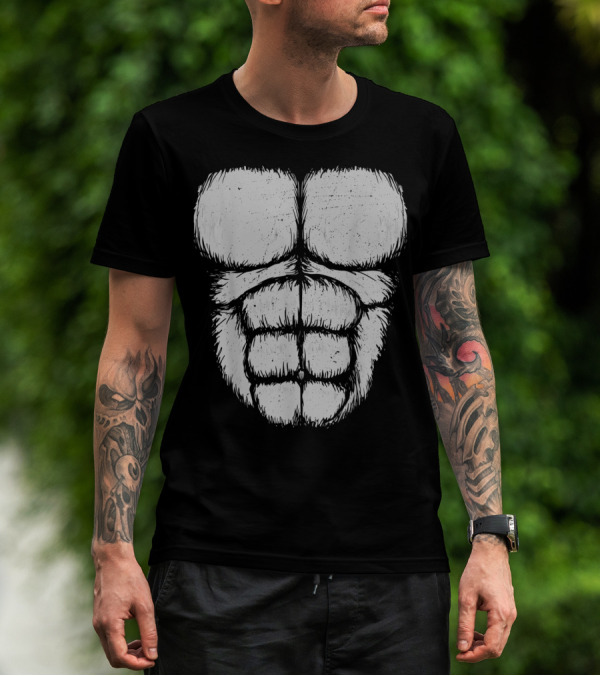 Gorilla Muscles Funny Animal Halloween T-Shirt