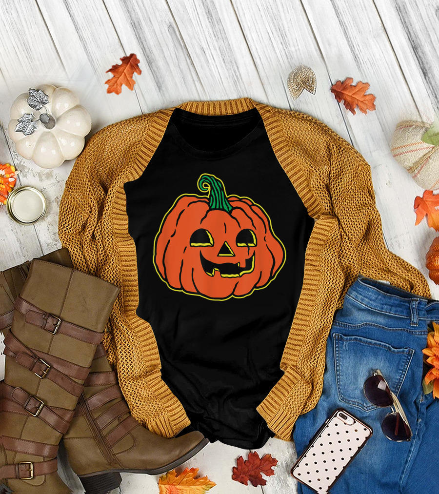 Hallow Culture Happy Halloween Pumpkin Face T-Shirt