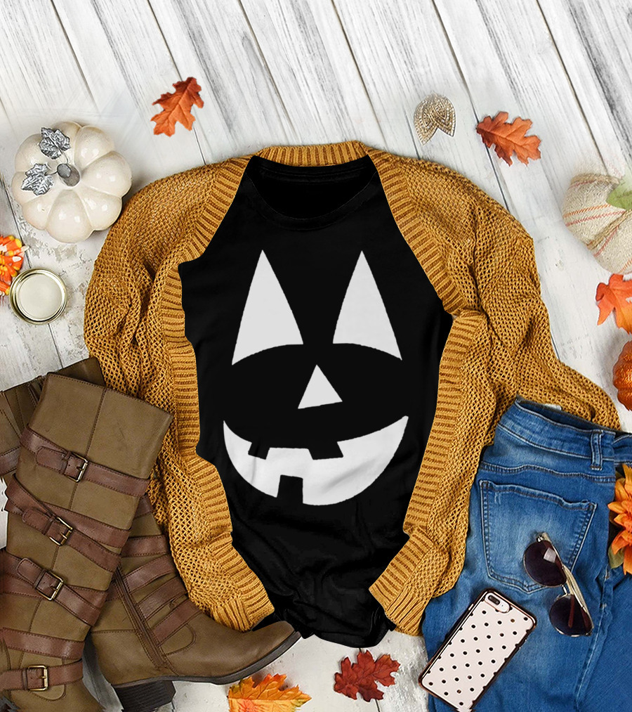 Halloween Pumpkin Smiling Face Iconic Jack-O'-Lantern T-Shirt