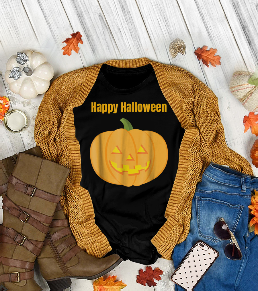 Happy Halloween Pumpkin Jack O Lantern T-Shirt