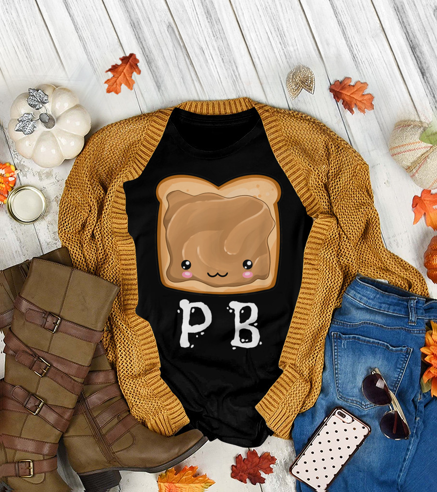 Kawaii PBJ Peanut Butter Cute Face T-Shirt