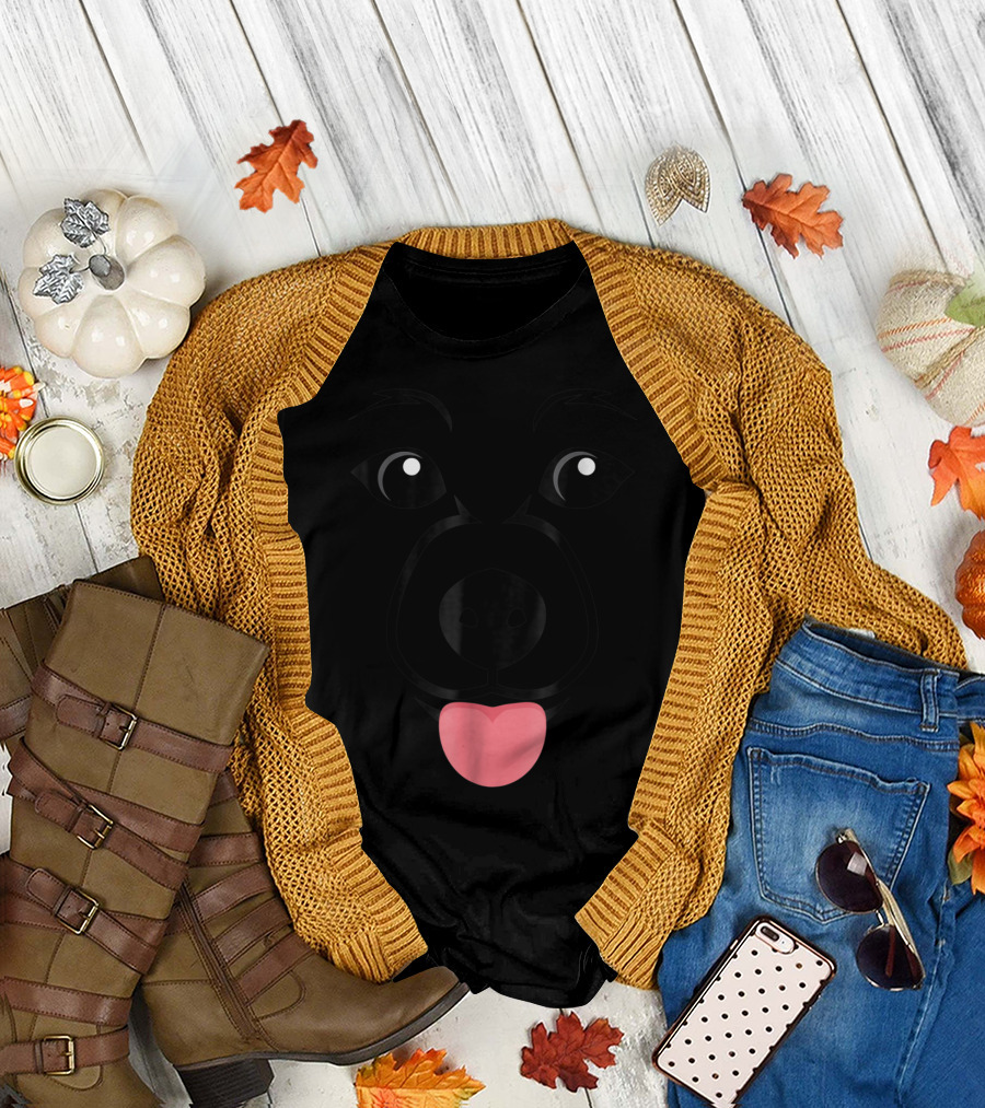 Labrador Face Lab Dog Tongue Out T-Shirt