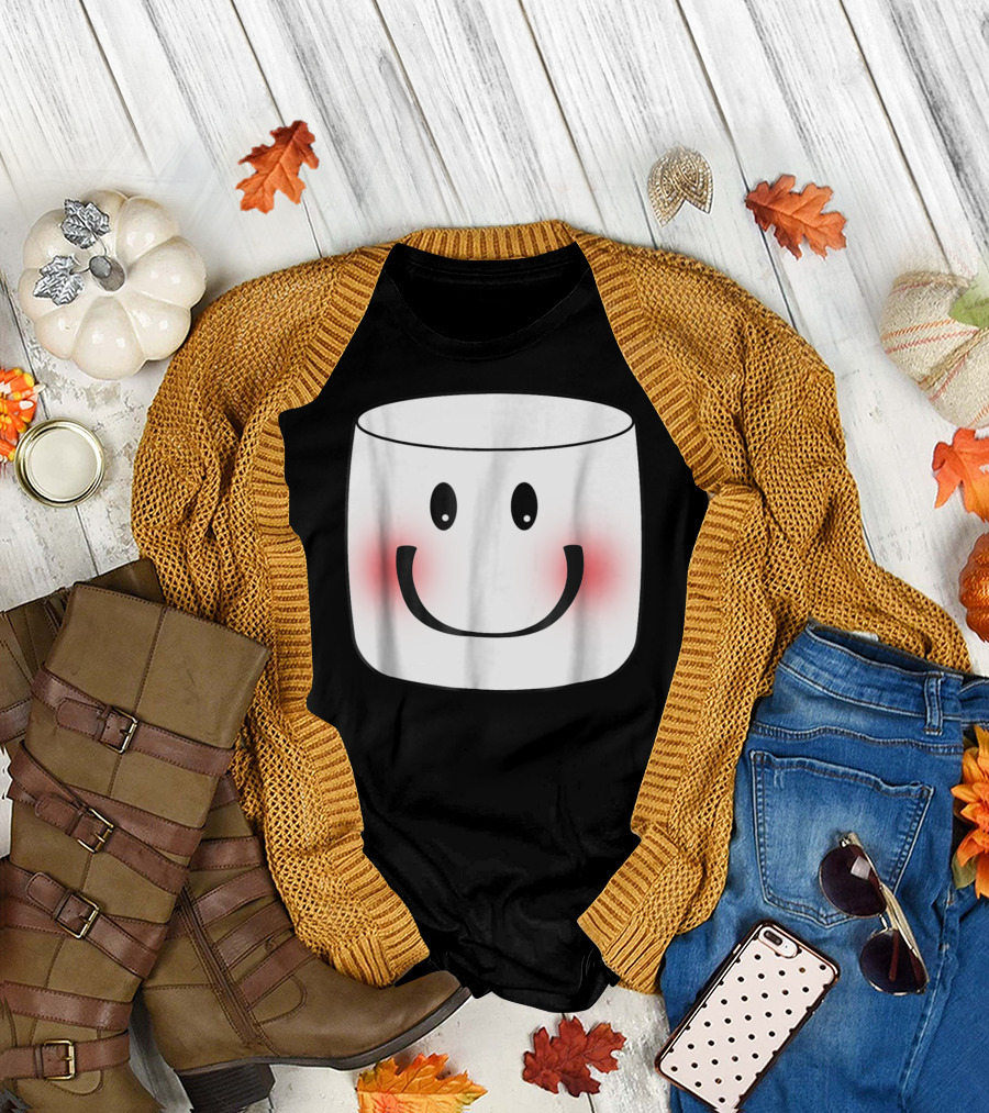 Marshmallow Smiley Face S'more T-Shirt
