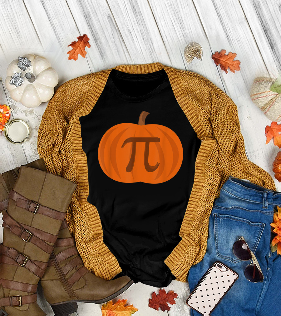 Pumpkin Pi Funny Math Science Teacher Halloween Pun T-Shirt