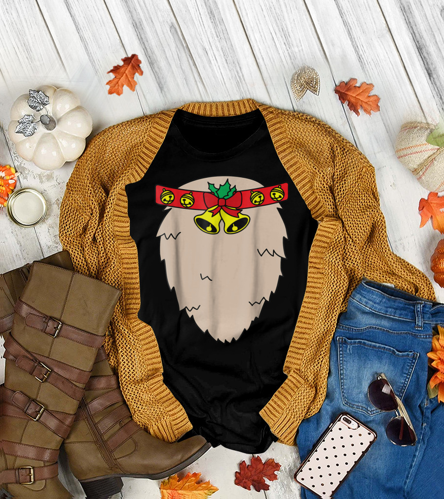 Reindeer Costume Bells Holly Christmas Halloween Holiday T-Shirt