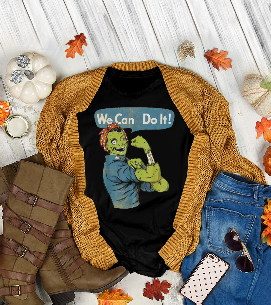Rosie The Riveter Zombie We Can Do It T-Shirt