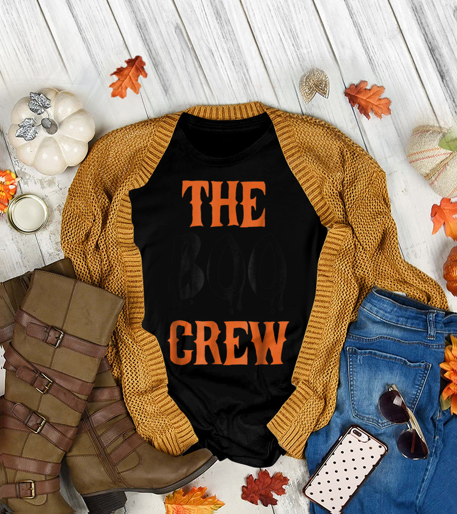 The Boo Crew Matching Halloween Family Dripping Text T-Shirt