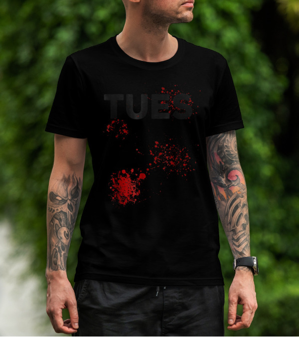 Tuesday Shark Black And Red Splatter Matching Group T-Shirt