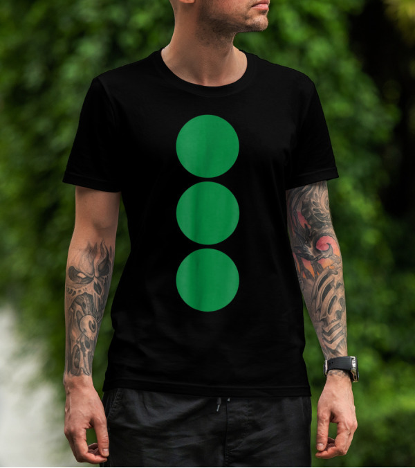 Twister Game Halloween Group Green Circle T-Shirt