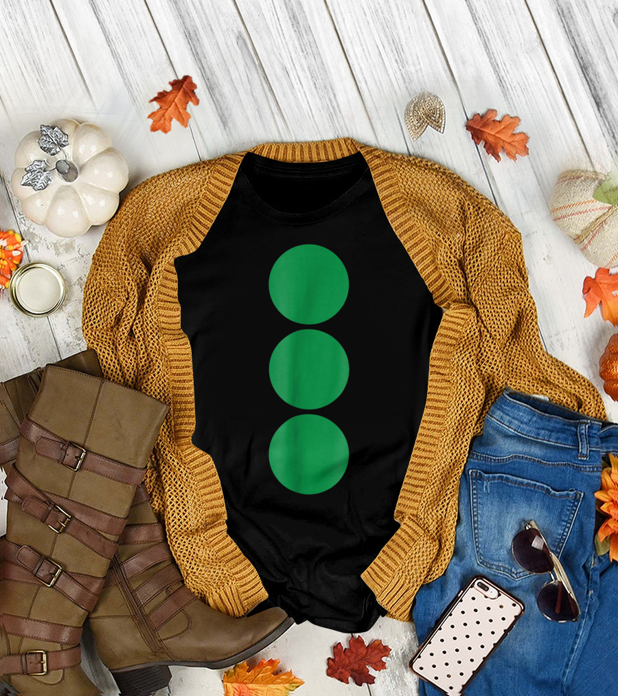 Twister Game Halloween Group Green Circle T-Shirt
