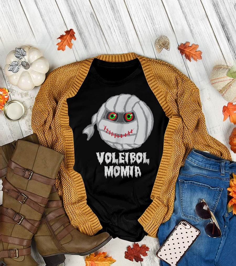 Voleibol Momia Funny Mummy Volleyball Halloween T-Shirt