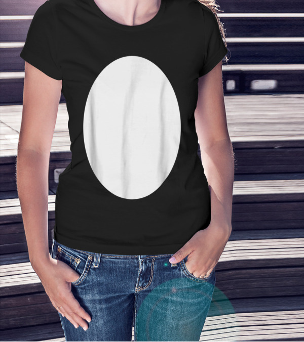 Wolf Panda Or Dog Grey Stomach T-Shirt