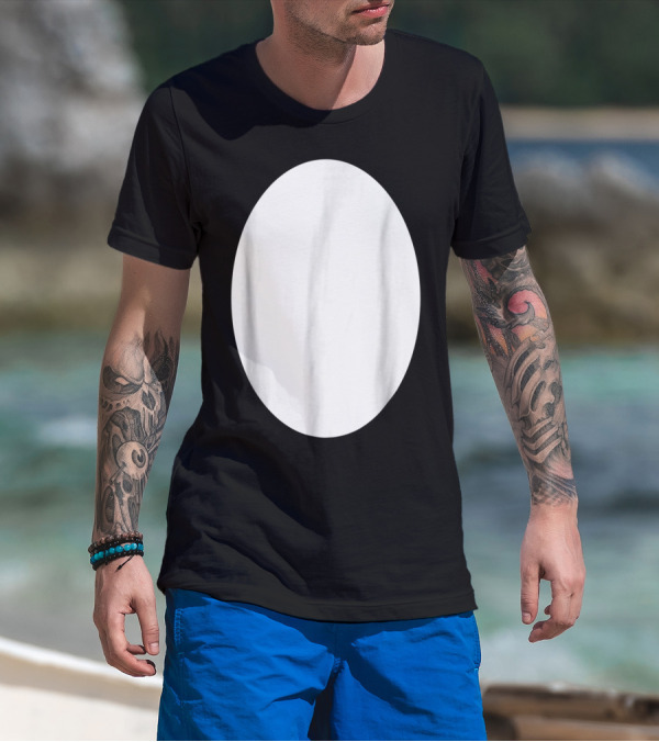 Wolf Panda Or Dog Grey Stomach T-Shirt